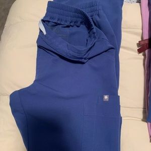 FIGS scrubs denim blue top XXS and skinny yola XSP